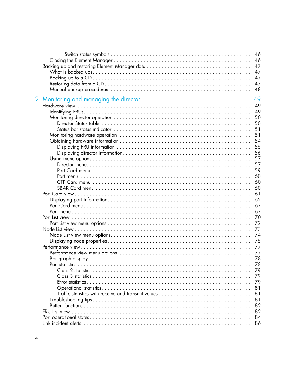 HP StorageWorks 2.140 Director Switch User Manual | Page 4 / 246