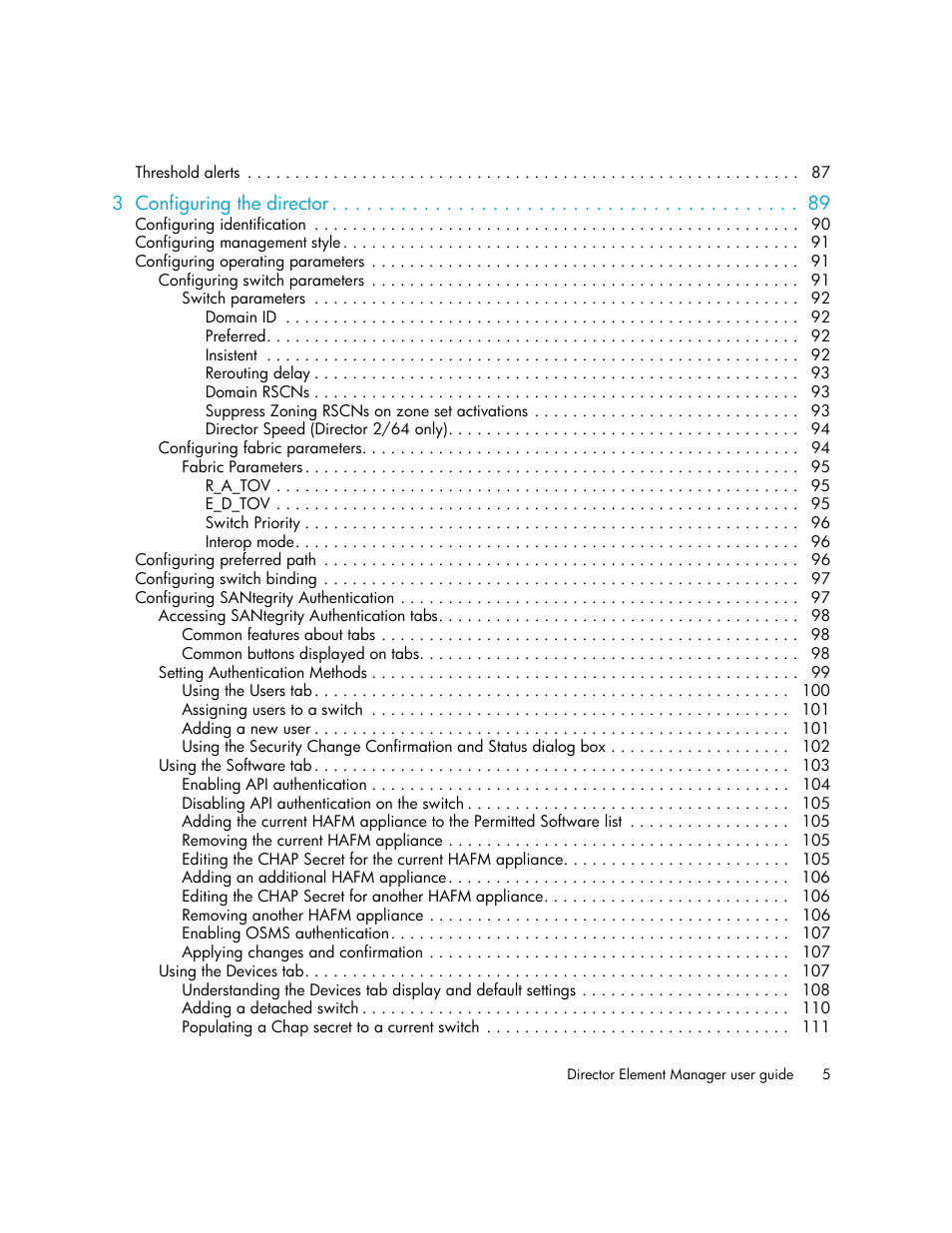 HP StorageWorks 2.140 Director Switch User Manual | Page 5 / 246