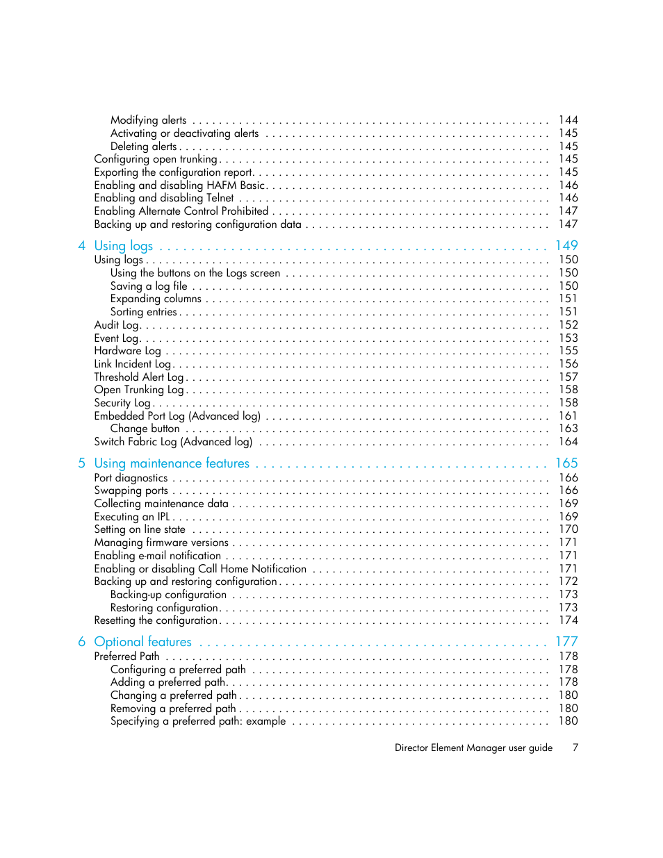 HP StorageWorks 2.140 Director Switch User Manual | Page 7 / 246