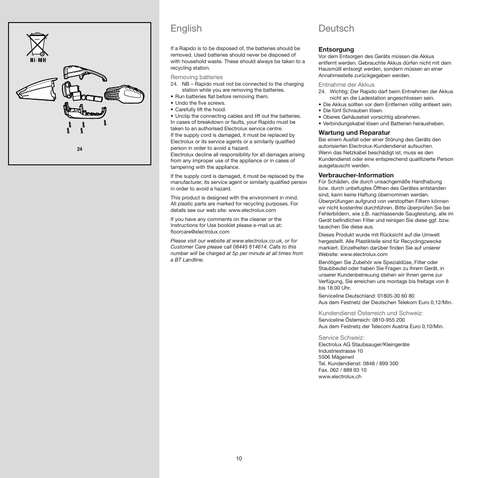 English, Deutsch | AEG AG4112 User Manual | Page 10 / 23