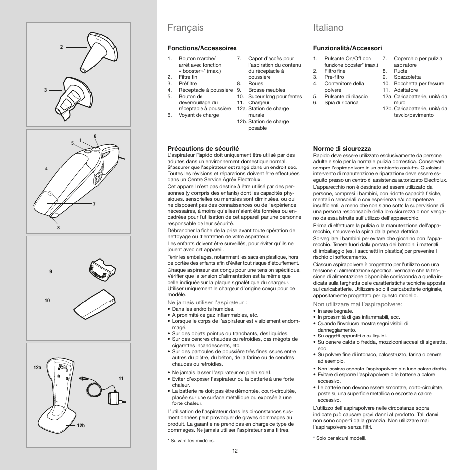 Français, Italiano | AEG AG4112 User Manual | Page 12 / 23