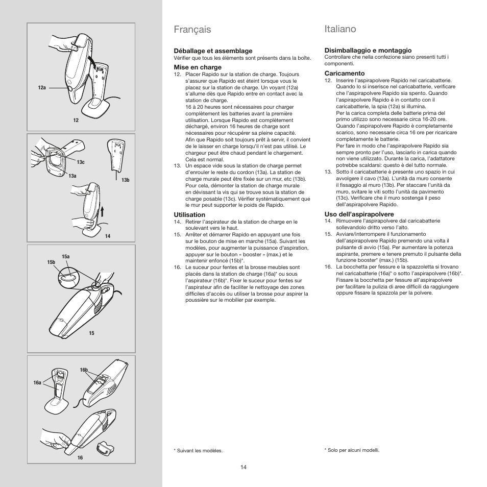 Français, Italiano | AEG AG4112 User Manual | Page 14 / 23