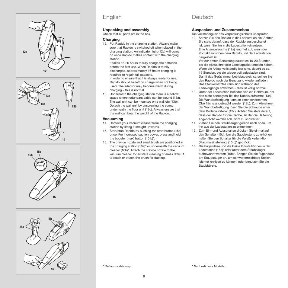 English, Deutsch | AEG AG4112 User Manual | Page 6 / 23