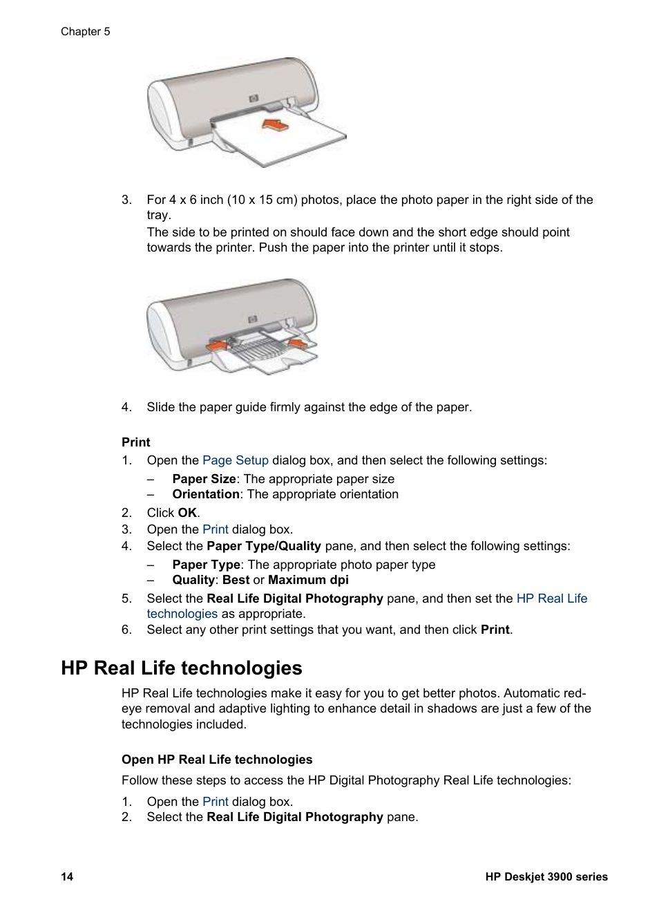 Hp real life technologies, Real life technologies | HP Deskjet 3930 Color Inkjet Printer User Manual | Page 16 / 62