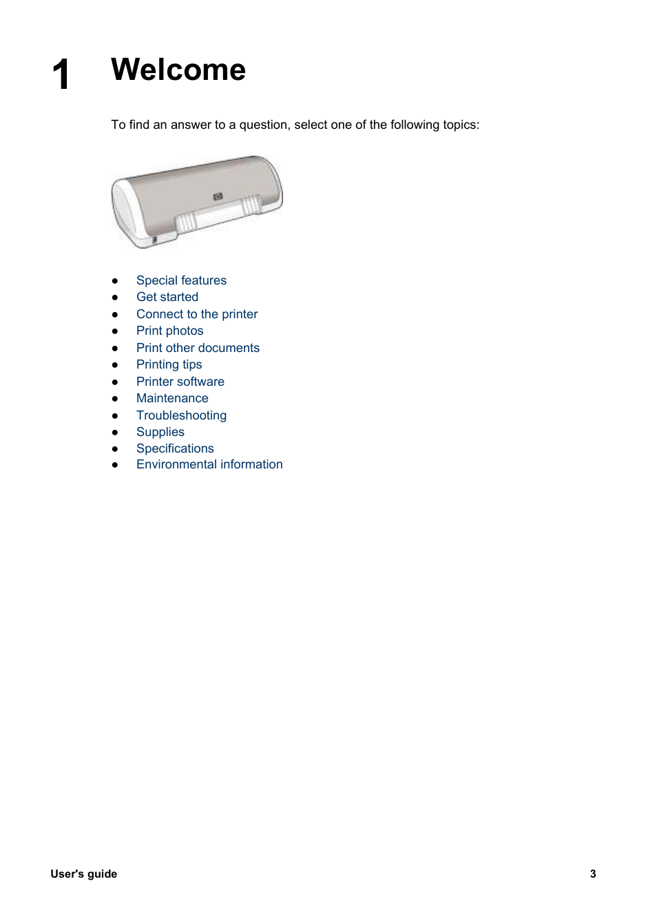 Welcome | HP Deskjet 3930 Color Inkjet Printer User Manual | Page 5 / 62