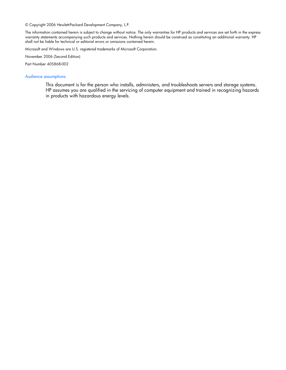 Notice | HP 60-Modular-Smart-Array User Manual | Page 2 / 52