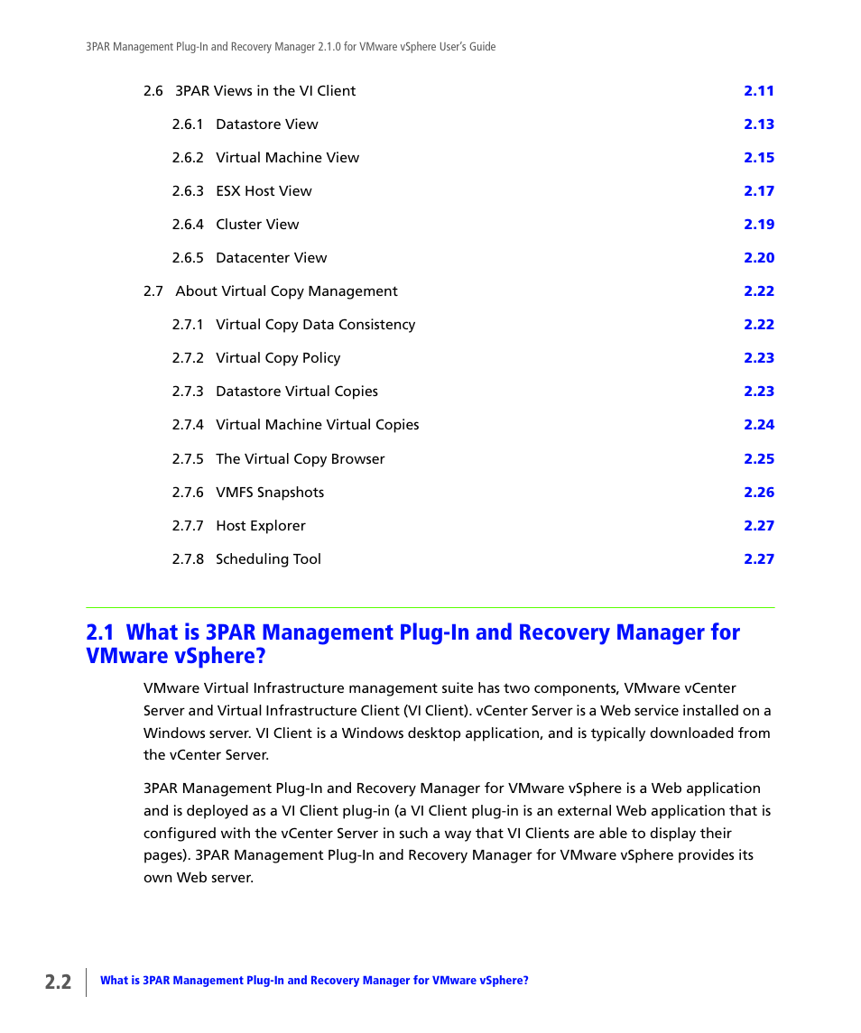 HP 3PAR Application Software Suite for VMware User Manual | Page 12 / 120