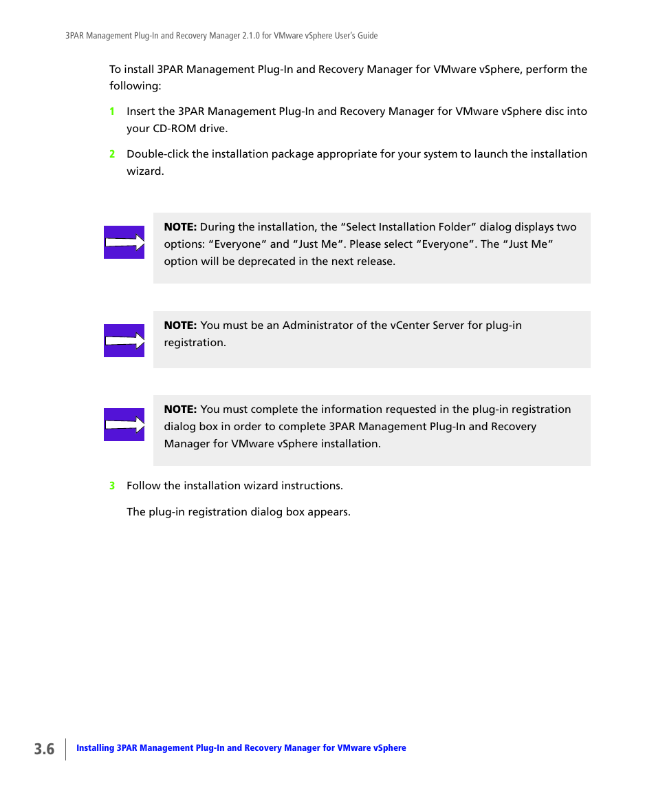 HP 3PAR Application Software Suite for VMware User Manual | Page 44 / 120