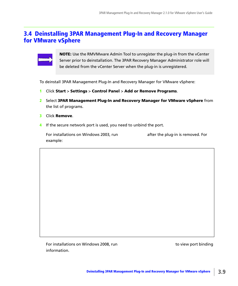 HP 3PAR Application Software Suite for VMware User Manual | Page 47 / 120