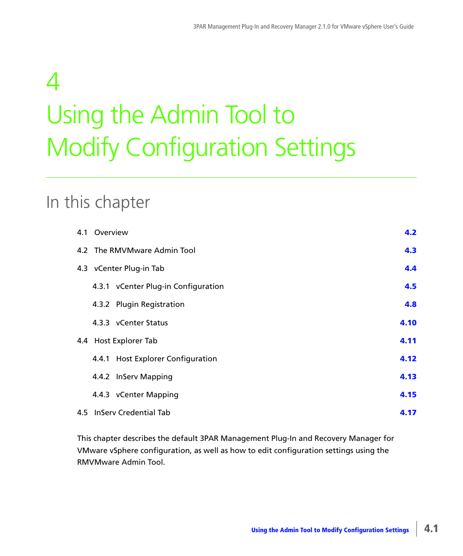 Chapter 4 | HP 3PAR Application Software Suite for VMware User Manual | Page 49 / 120