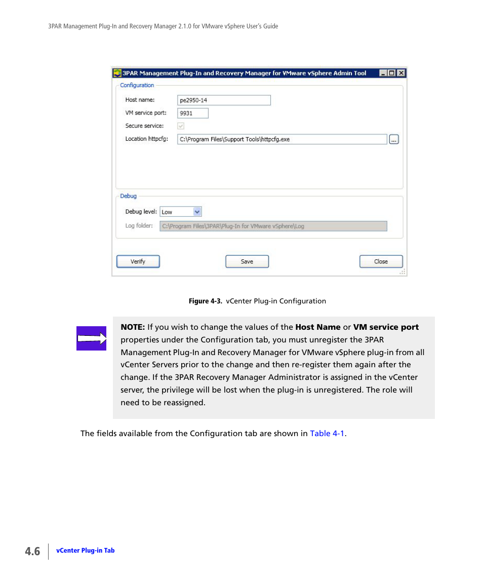 HP 3PAR Application Software Suite for VMware User Manual | Page 54 / 120