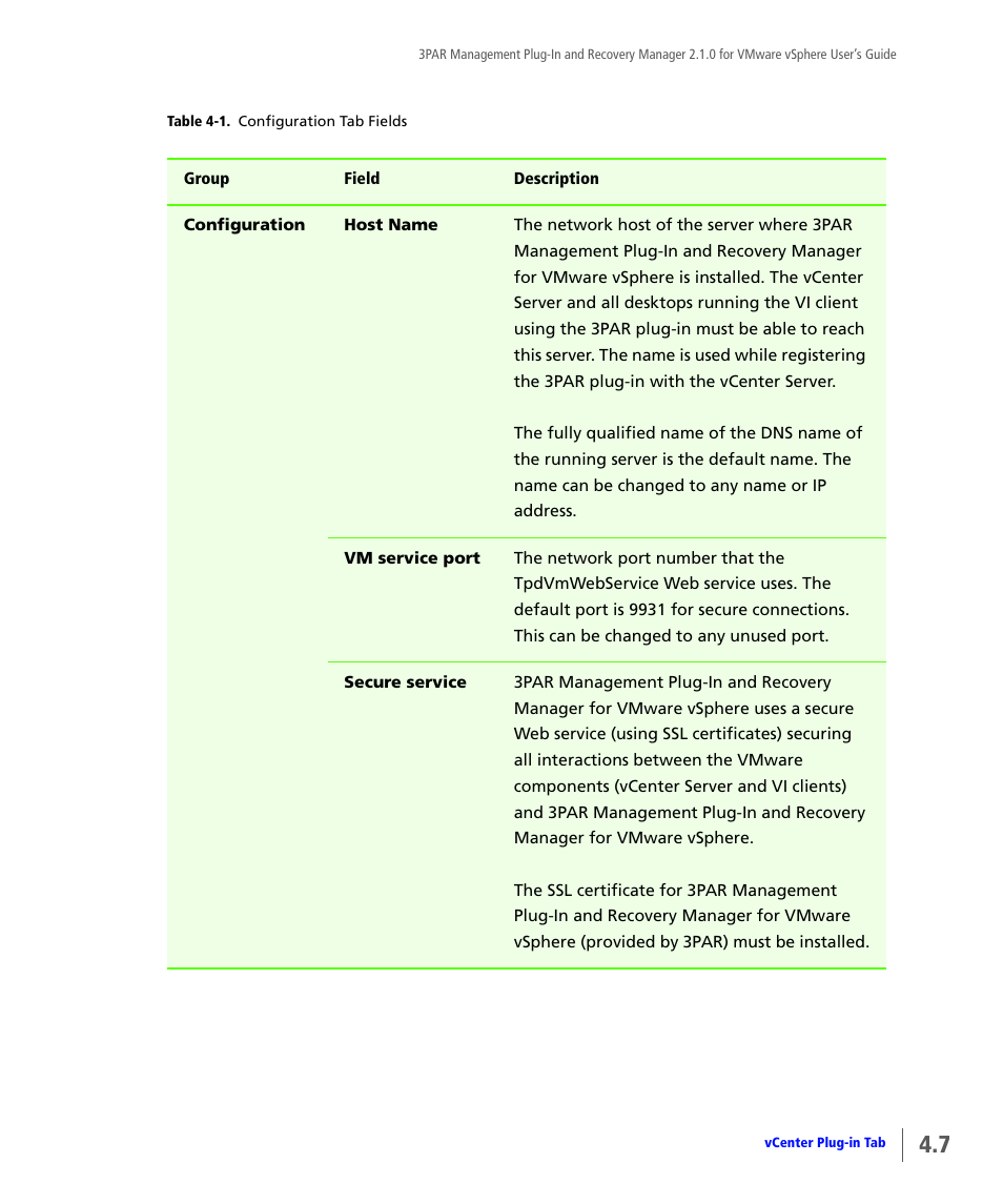 HP 3PAR Application Software Suite for VMware User Manual | Page 55 / 120