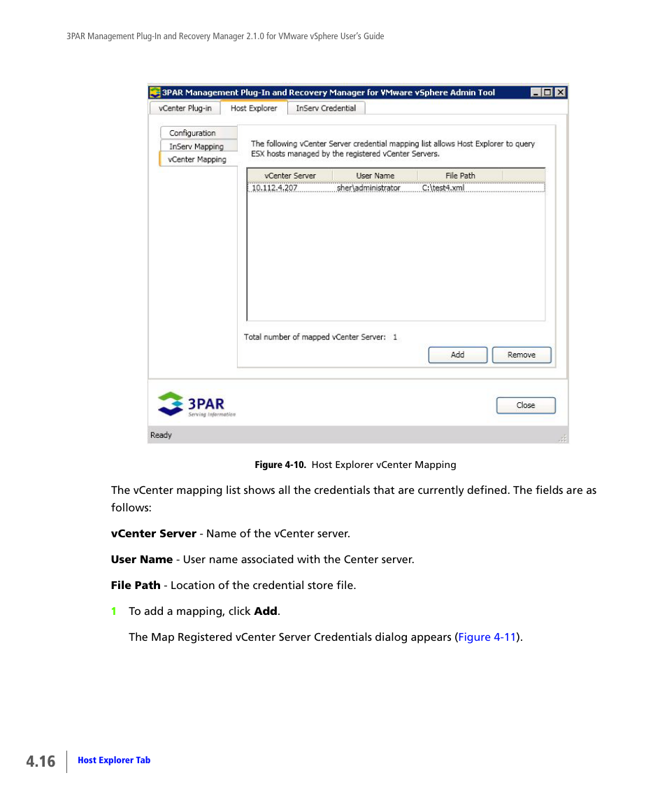 HP 3PAR Application Software Suite for VMware User Manual | Page 64 / 120