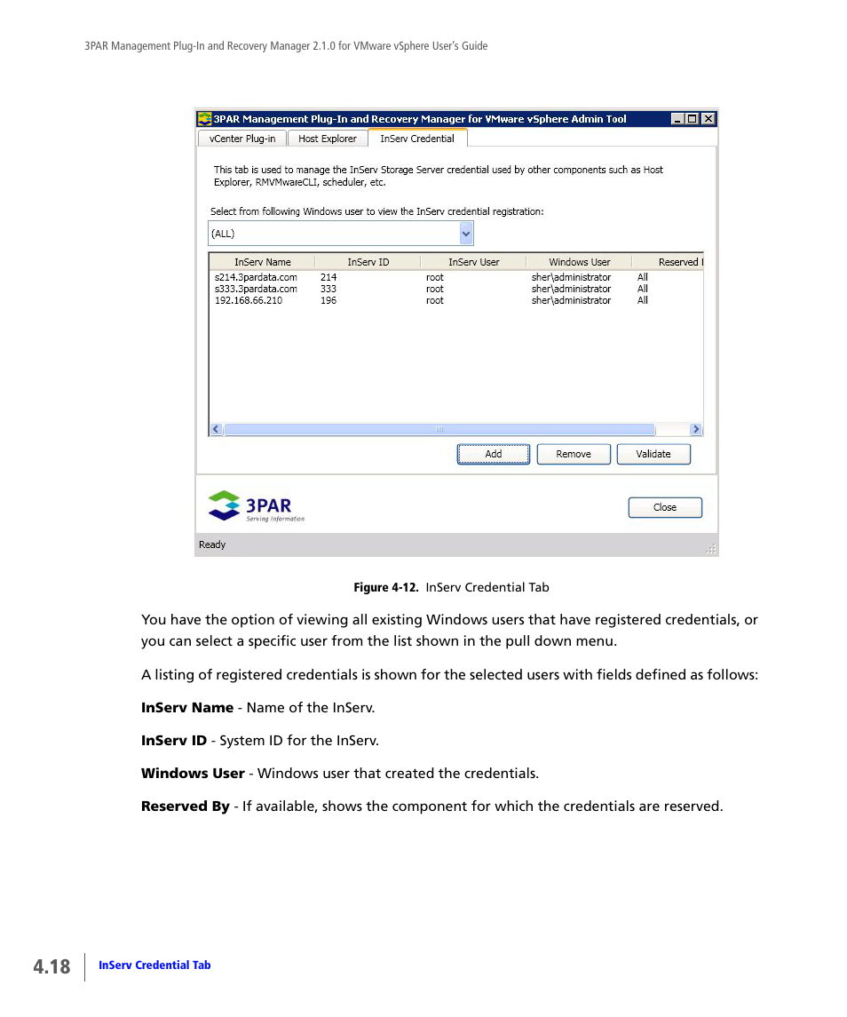 HP 3PAR Application Software Suite for VMware User Manual | Page 66 / 120