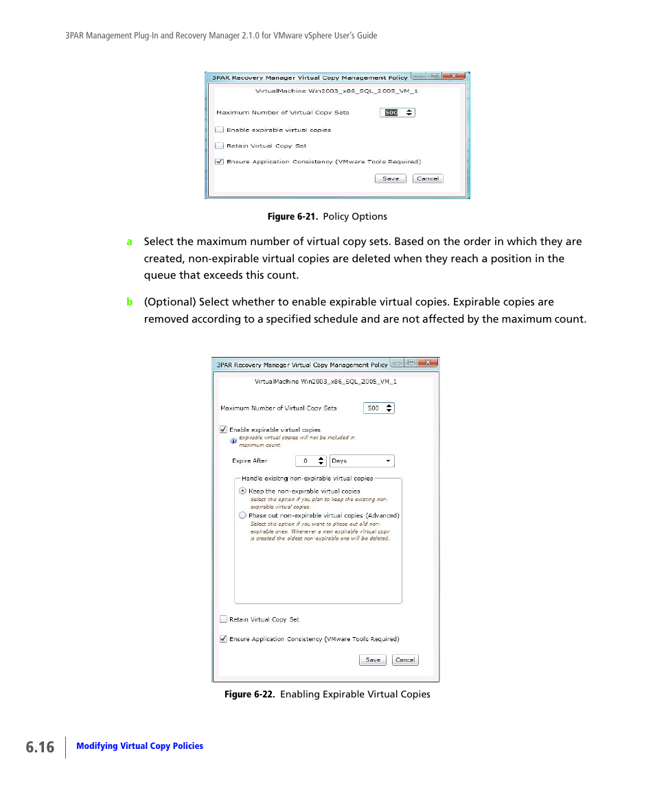 HP 3PAR Application Software Suite for VMware User Manual | Page 98 / 120