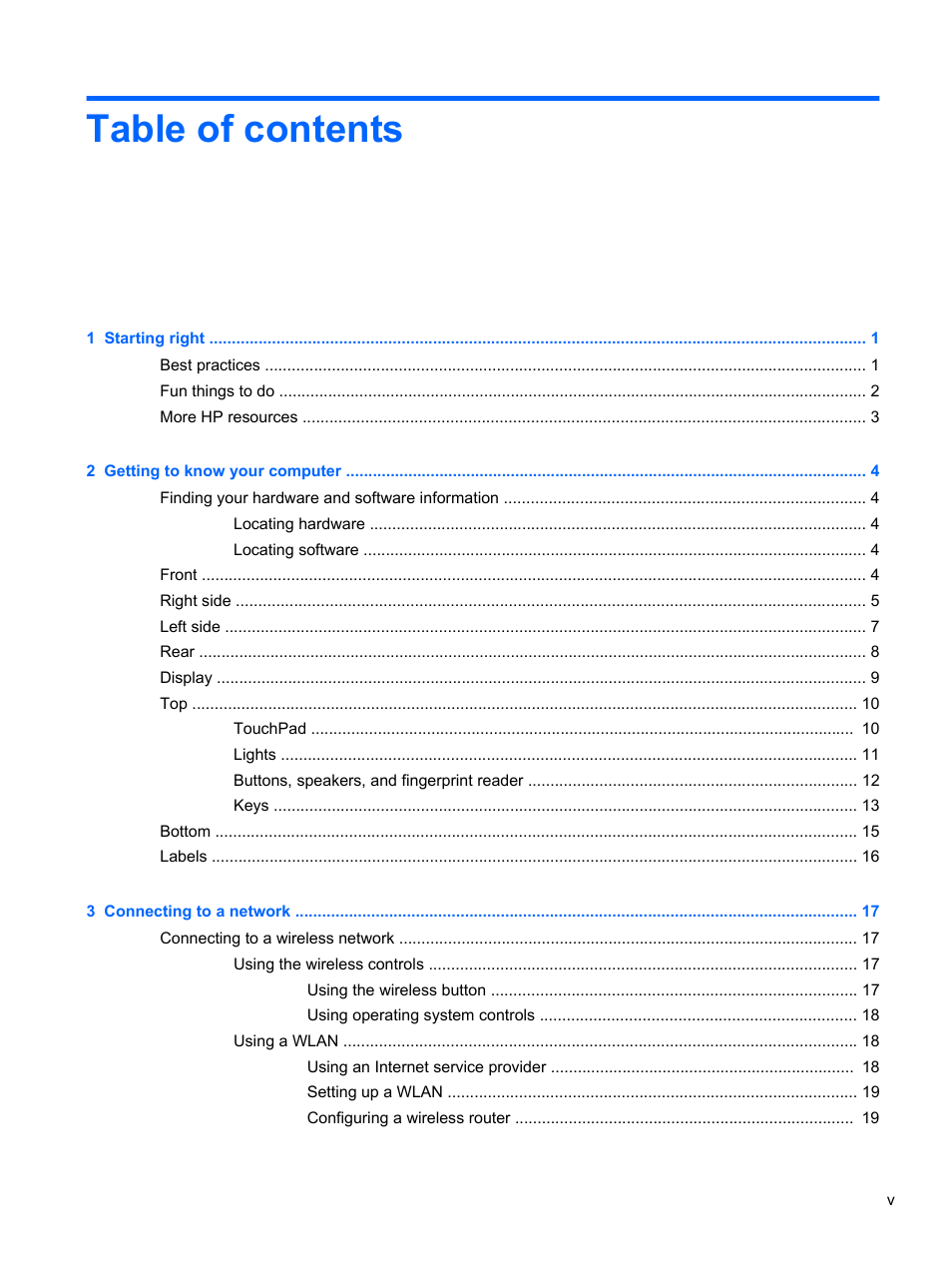 HP ENVY dv6-7273ca Notebook PC User Manual | Page 5 / 101