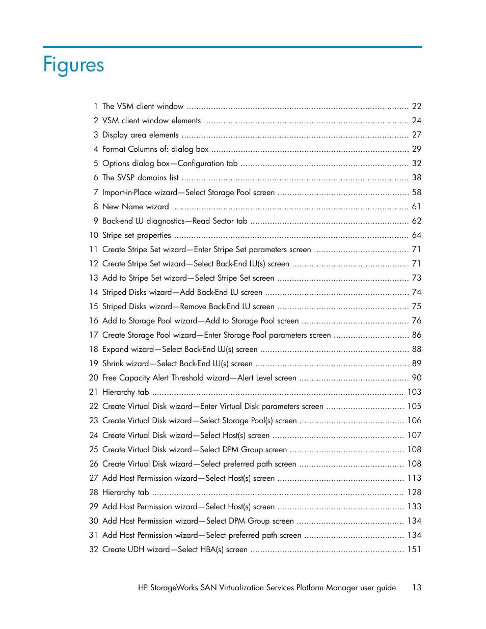 Figures | HP SAN Virtualization Services Platform User Manual | Page 13 / 398