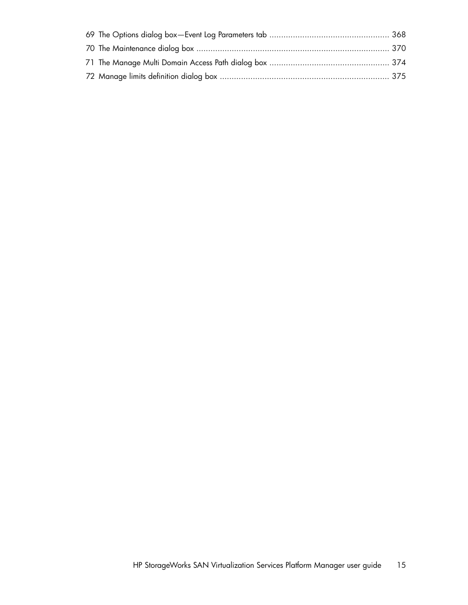 HP SAN Virtualization Services Platform User Manual | Page 15 / 398