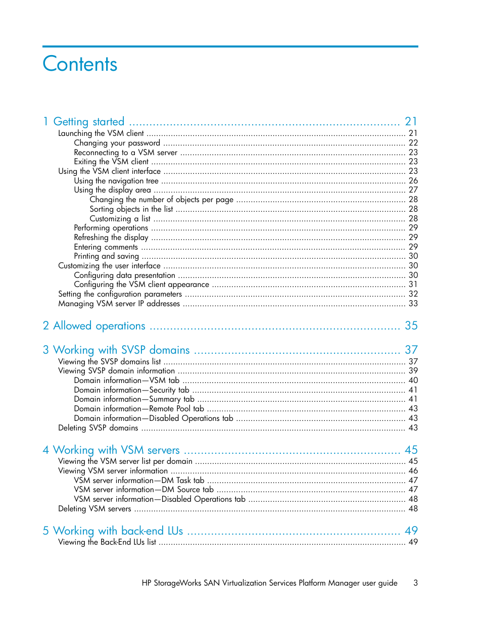 HP SAN Virtualization Services Platform User Manual | Page 3 / 398