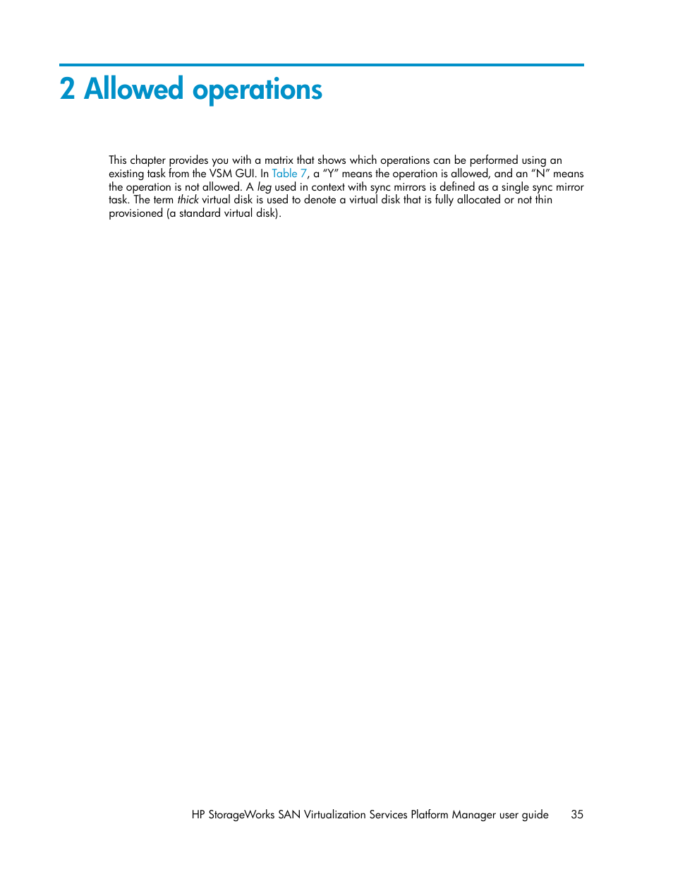 2 allowed operations | HP SAN Virtualization Services Platform User Manual | Page 35 / 398