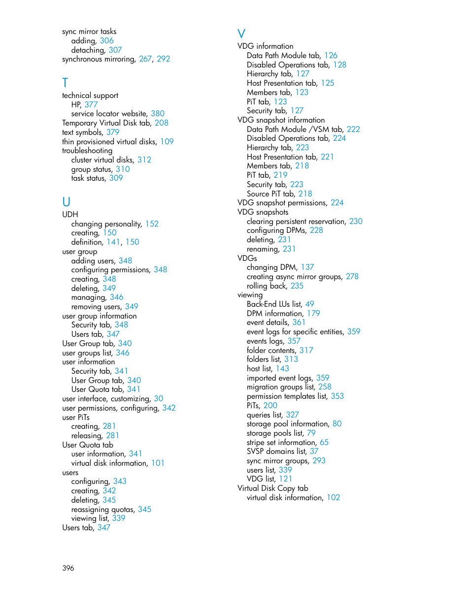 HP SAN Virtualization Services Platform User Manual | Page 396 / 398