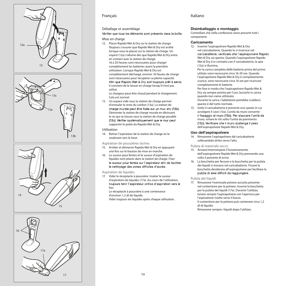 Français, Italiano | AEG AG4104WD User Manual | Page 14 / 23