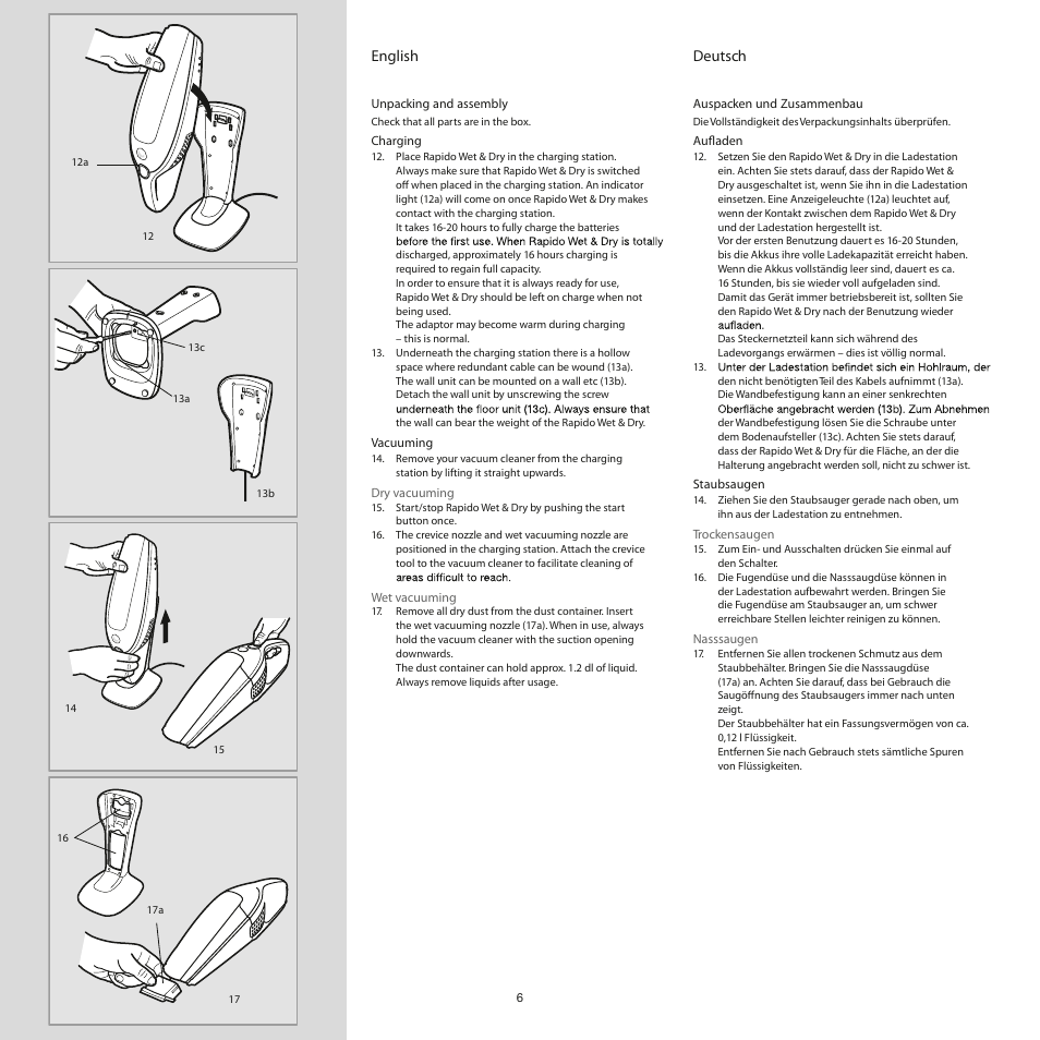 English, Deutsch | AEG AG4104WD User Manual | Page 6 / 23