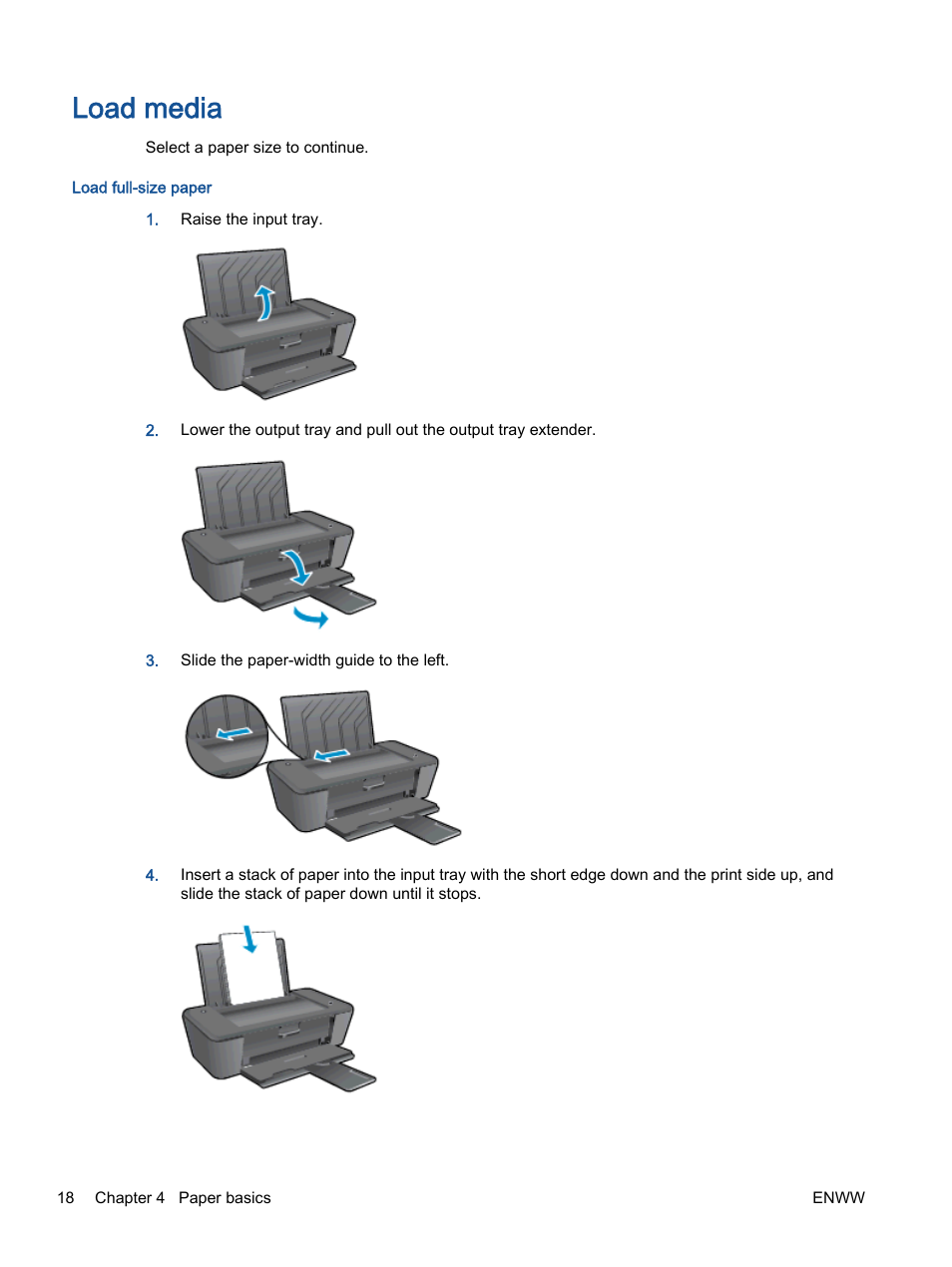 Load media | HP Deskjet 1012 Printer User Manual | Page 22 / 78