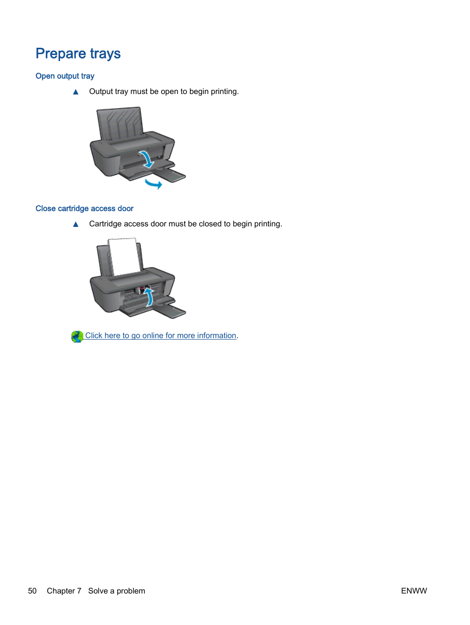 Prepare trays | HP Deskjet 1012 Printer User Manual | Page 54 / 78