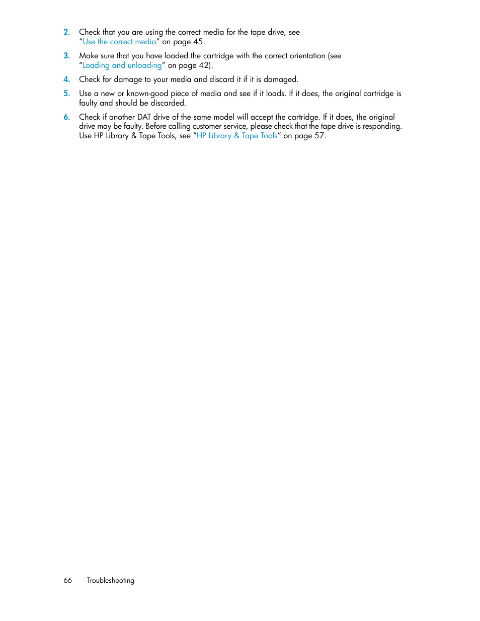 HP StoreEver DAT Tape Drives User Manual | Page 66 / 74