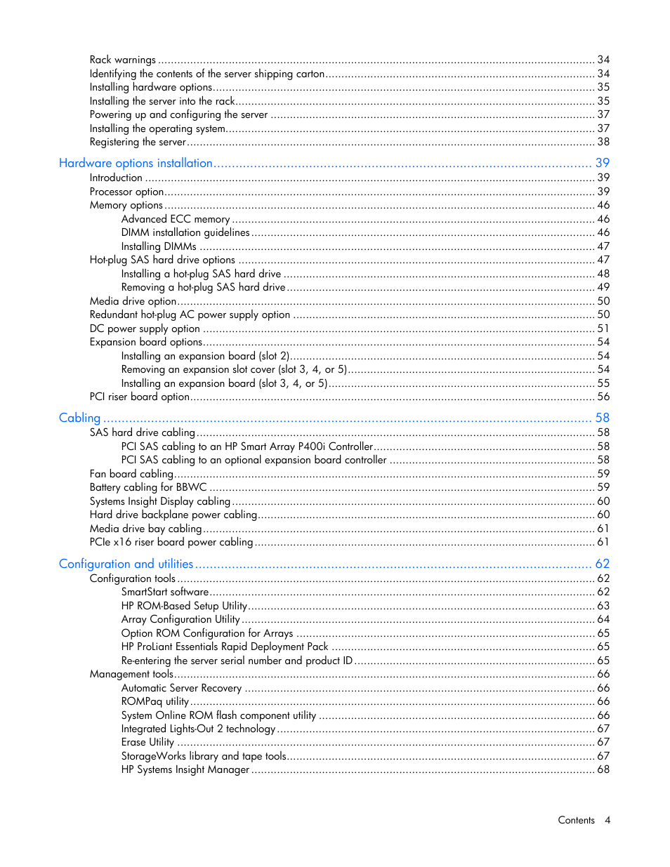 HP ProLiant DL385 G2 Server User Manual | Page 4 / 115