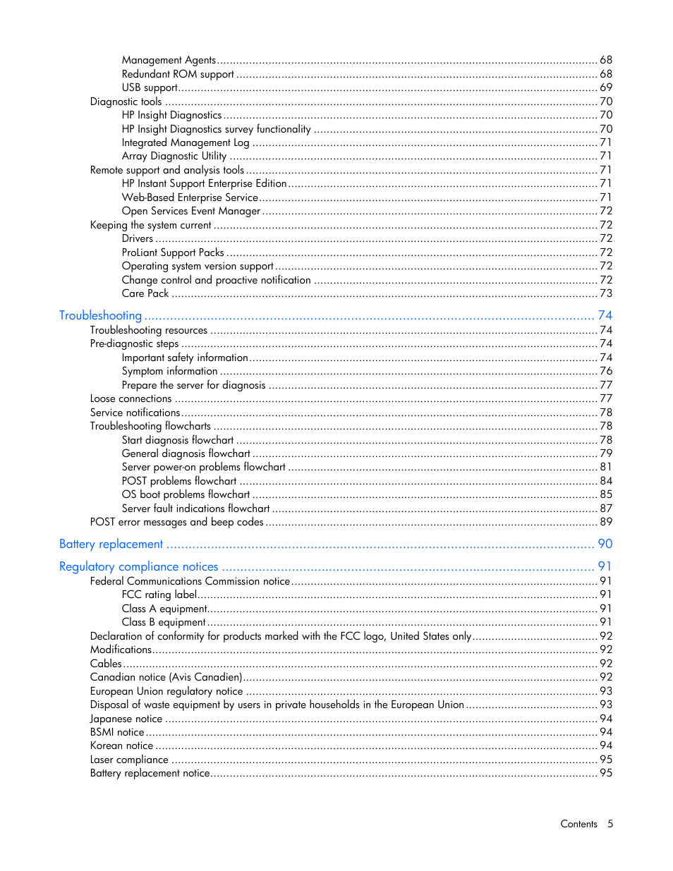 HP ProLiant DL385 G2 Server User Manual | Page 5 / 115