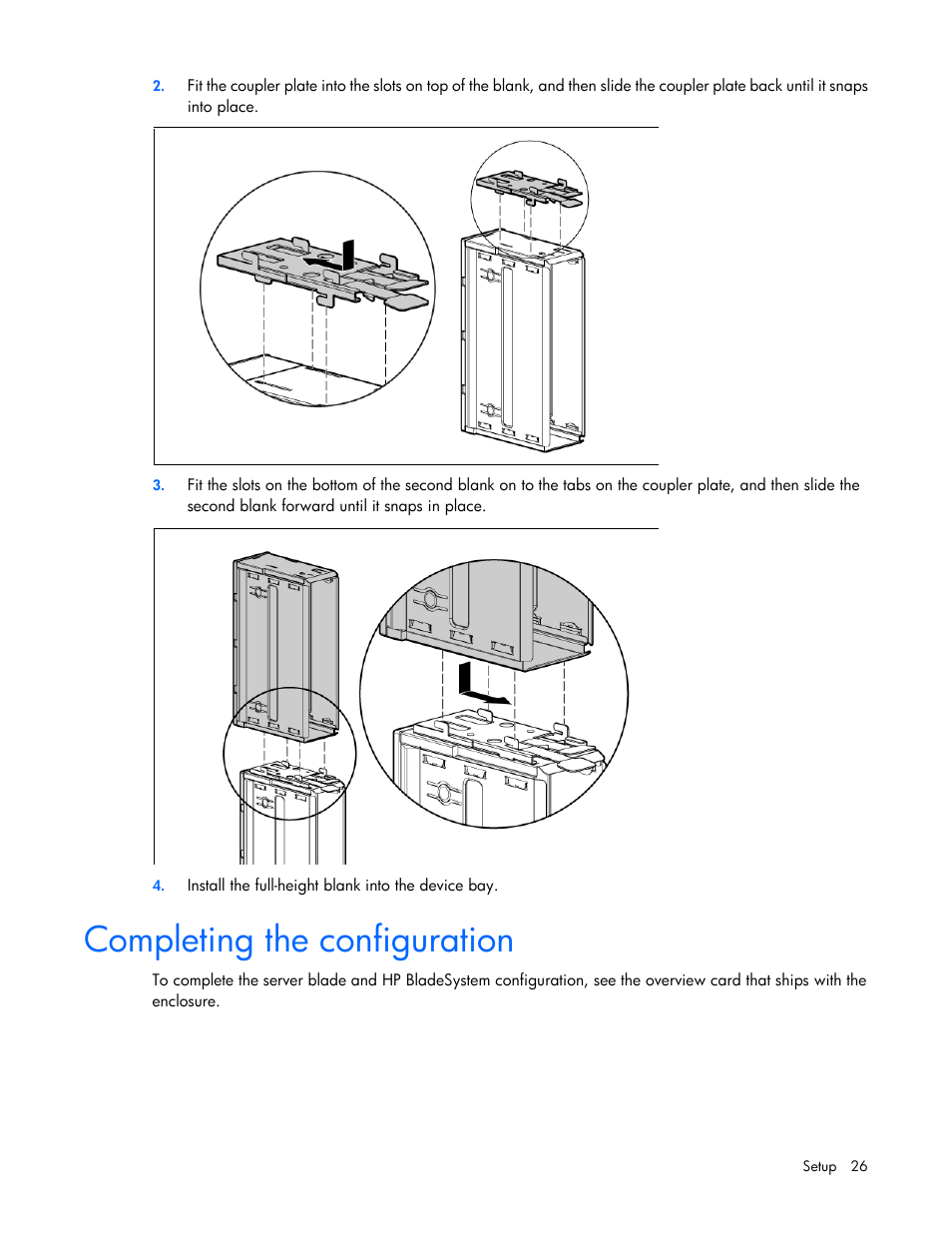 Completing the configuration | HP ProLiant BL660c Gen8 Server Blade User Manual | Page 26 / 82