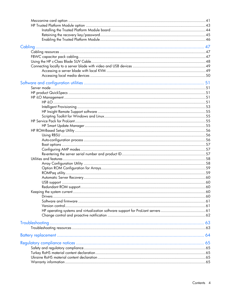 HP ProLiant BL660c Gen8 Server Blade User Manual | Page 4 / 82