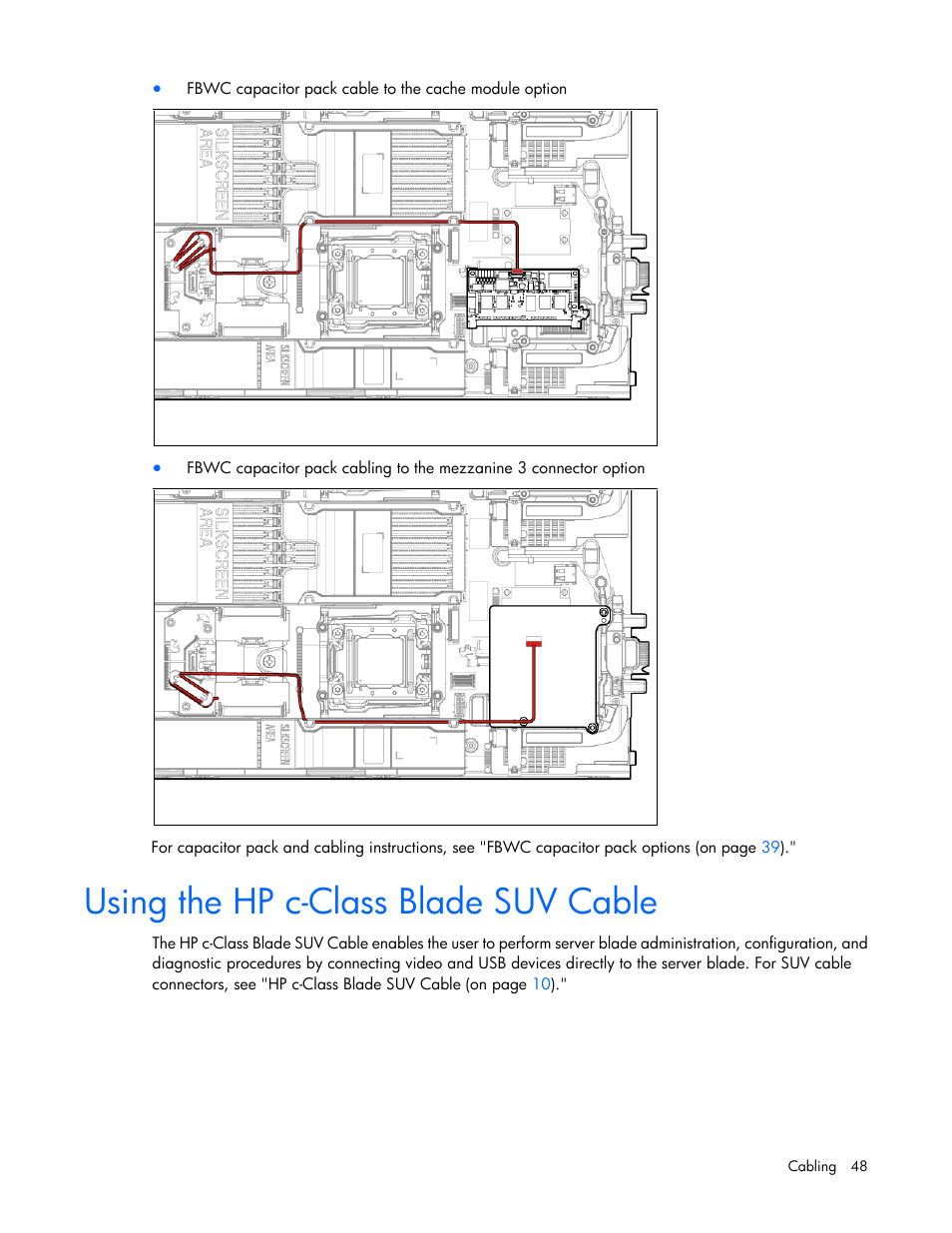 Using the hp c-class blade suv cable | HP ProLiant BL660c Gen8 Server Blade User Manual | Page 48 / 82