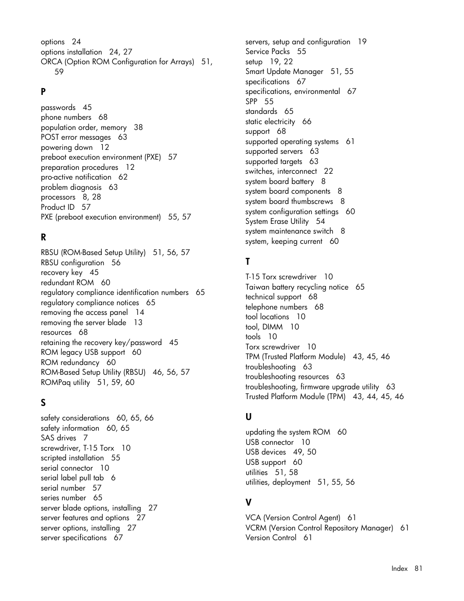HP ProLiant BL660c Gen8 Server Blade User Manual | Page 81 / 82