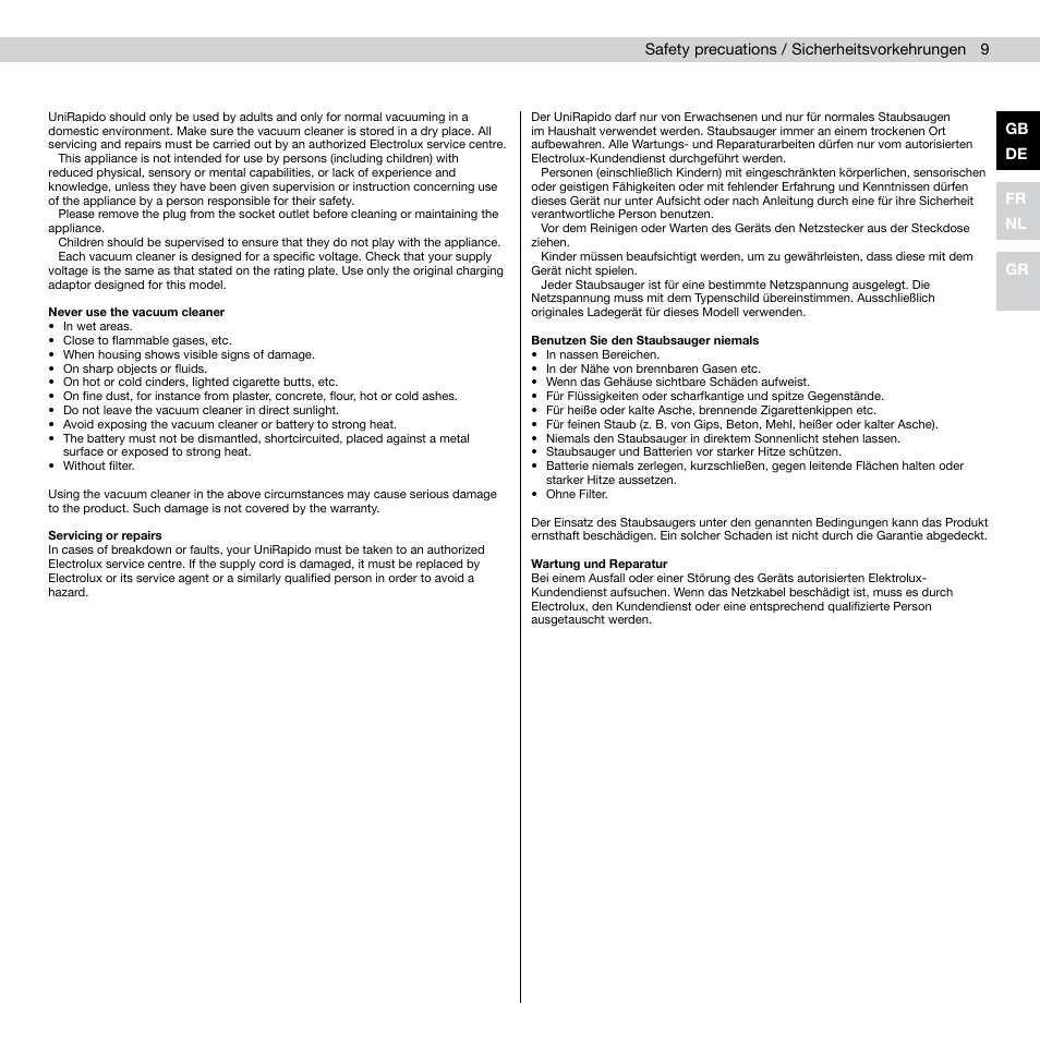 AEG AG803 User Manual | Page 11 / 34