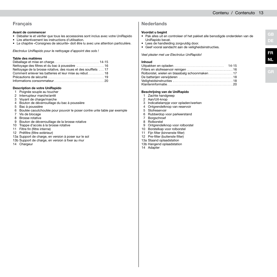 Français, Nederlands | AEG AG803 User Manual | Page 15 / 34