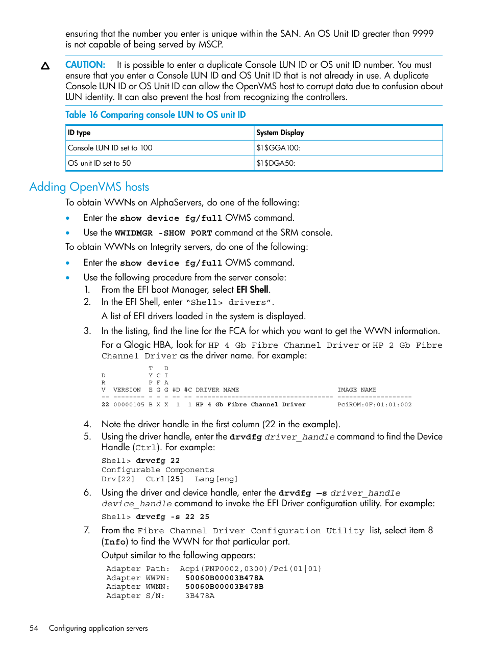 Adding openvms hosts | HP 6400.8400 Enterprise Virtual Array User Manual | Page 54 / 150
