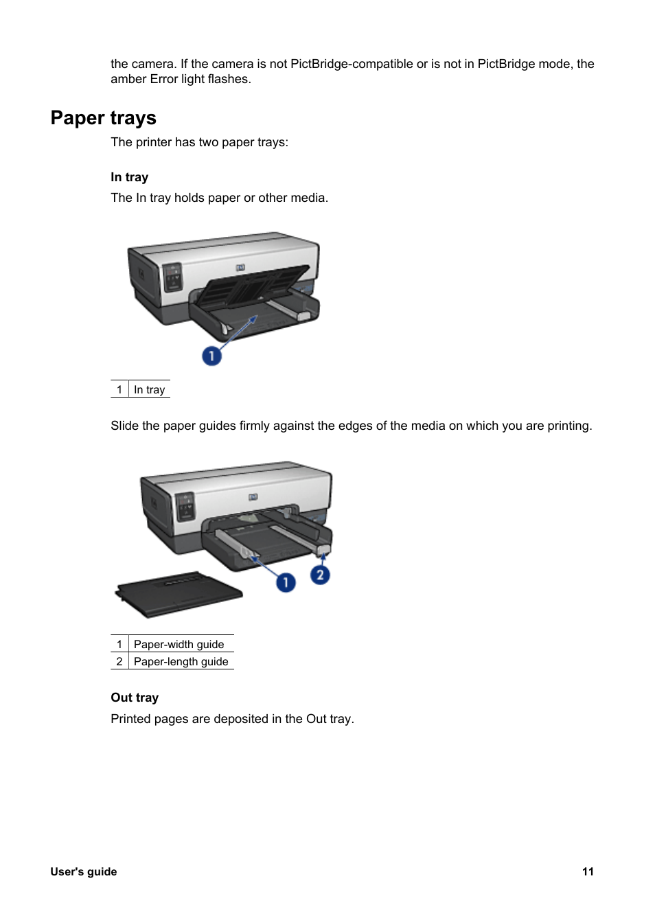 Paper trays | HP Deskjet 6943 Printer User Manual | Page 13 / 132