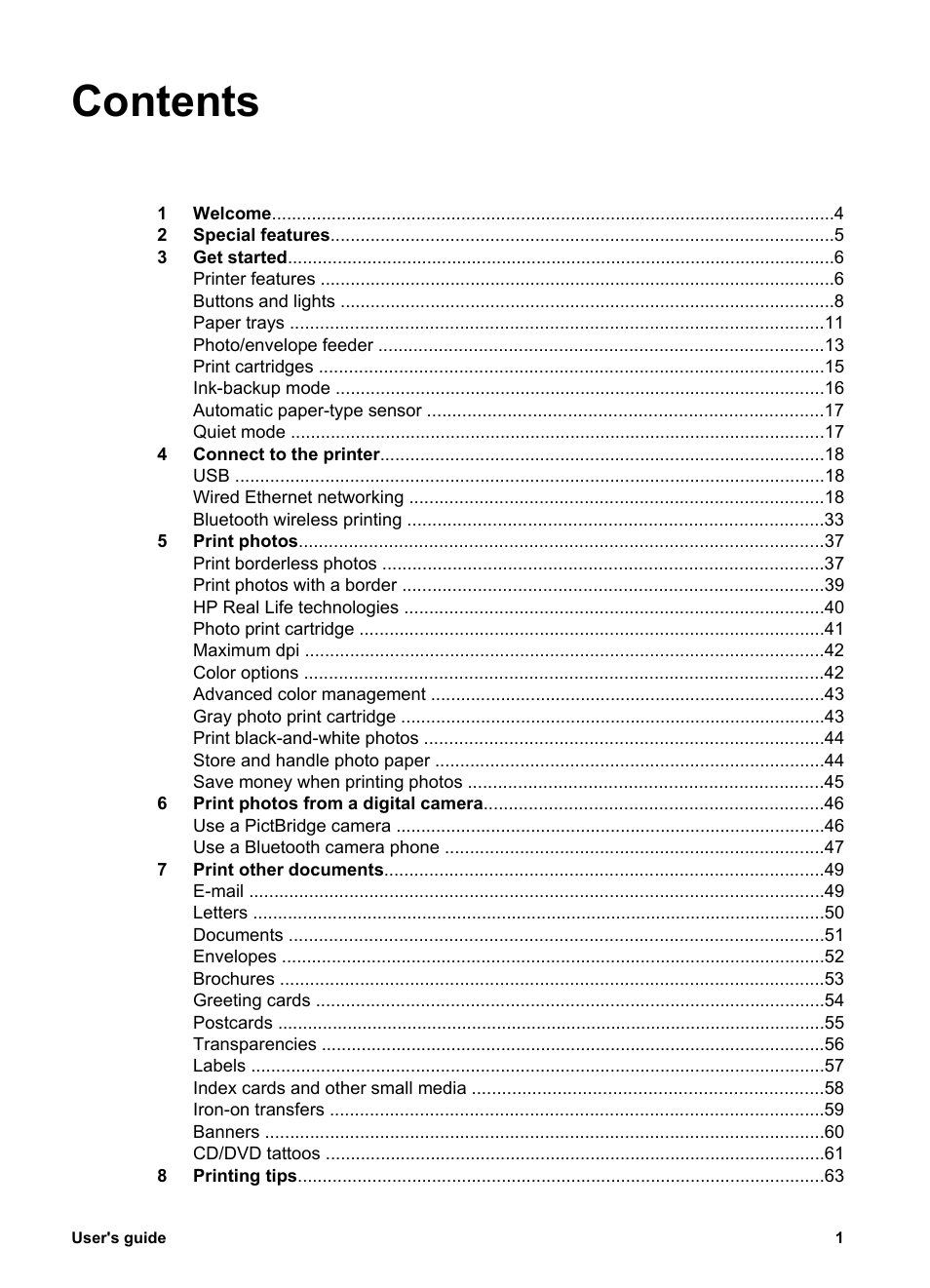 HP Deskjet 6943 Printer User Manual | Page 3 / 132