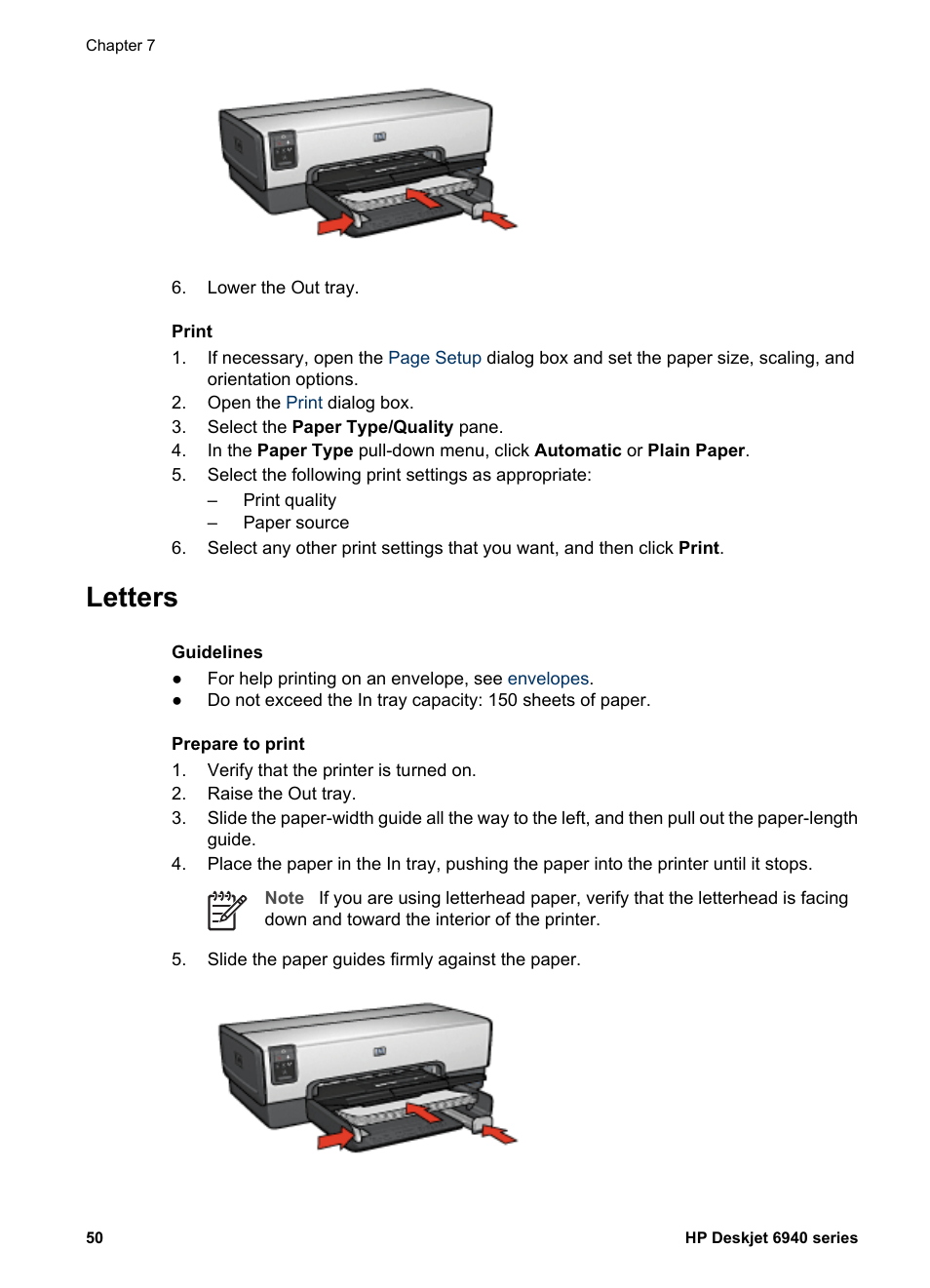 Letters | HP Deskjet 6943 Printer User Manual | Page 52 / 132