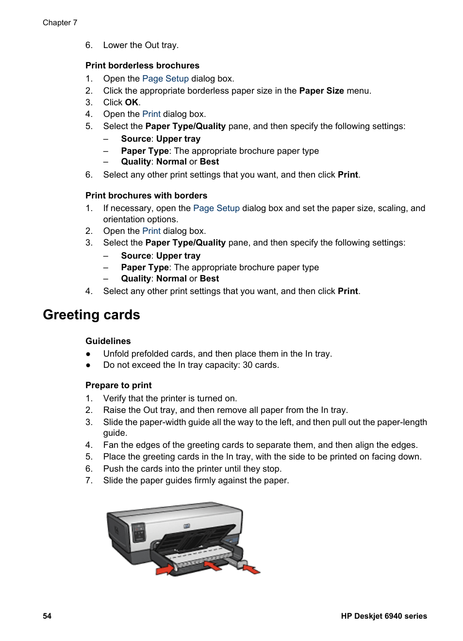 Greeting cards | HP Deskjet 6943 Printer User Manual | Page 56 / 132