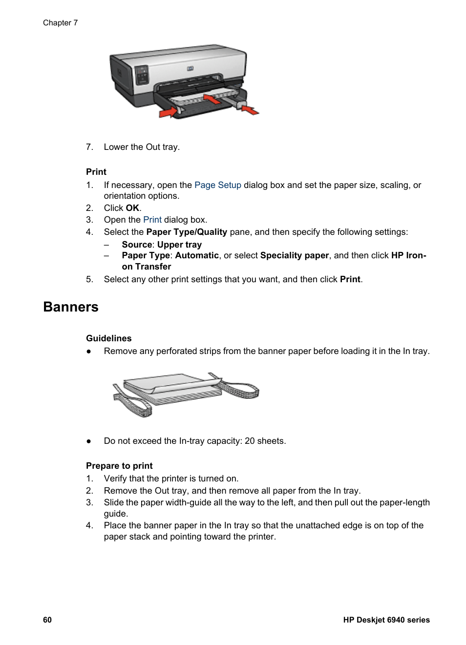 Banners | HP Deskjet 6943 Printer User Manual | Page 62 / 132