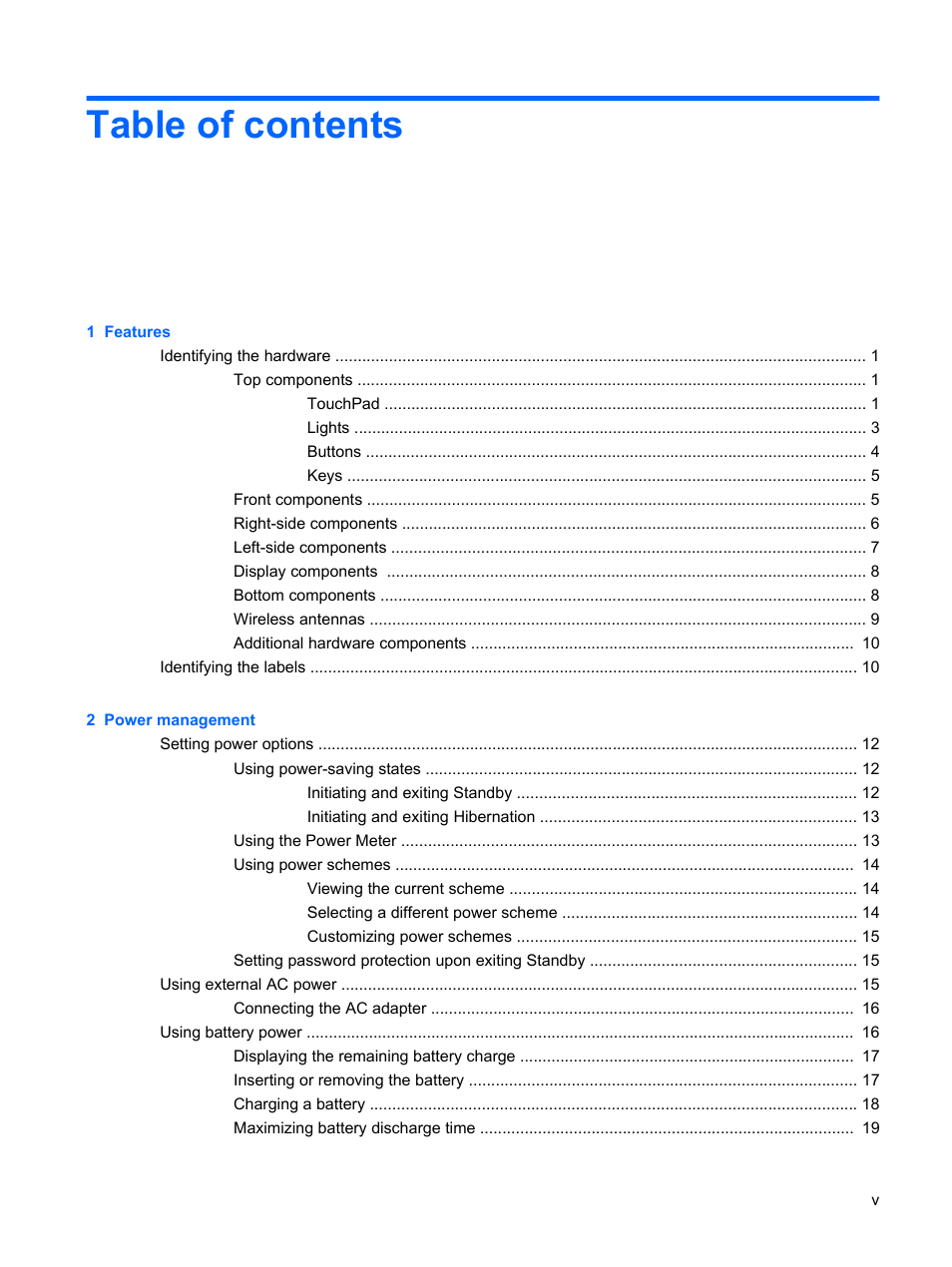 HP Mini 5101 User Manual | Page 5 / 116