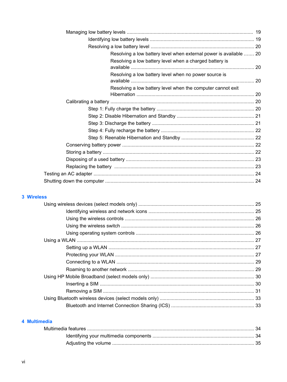 HP Mini 5101 User Manual | Page 6 / 116