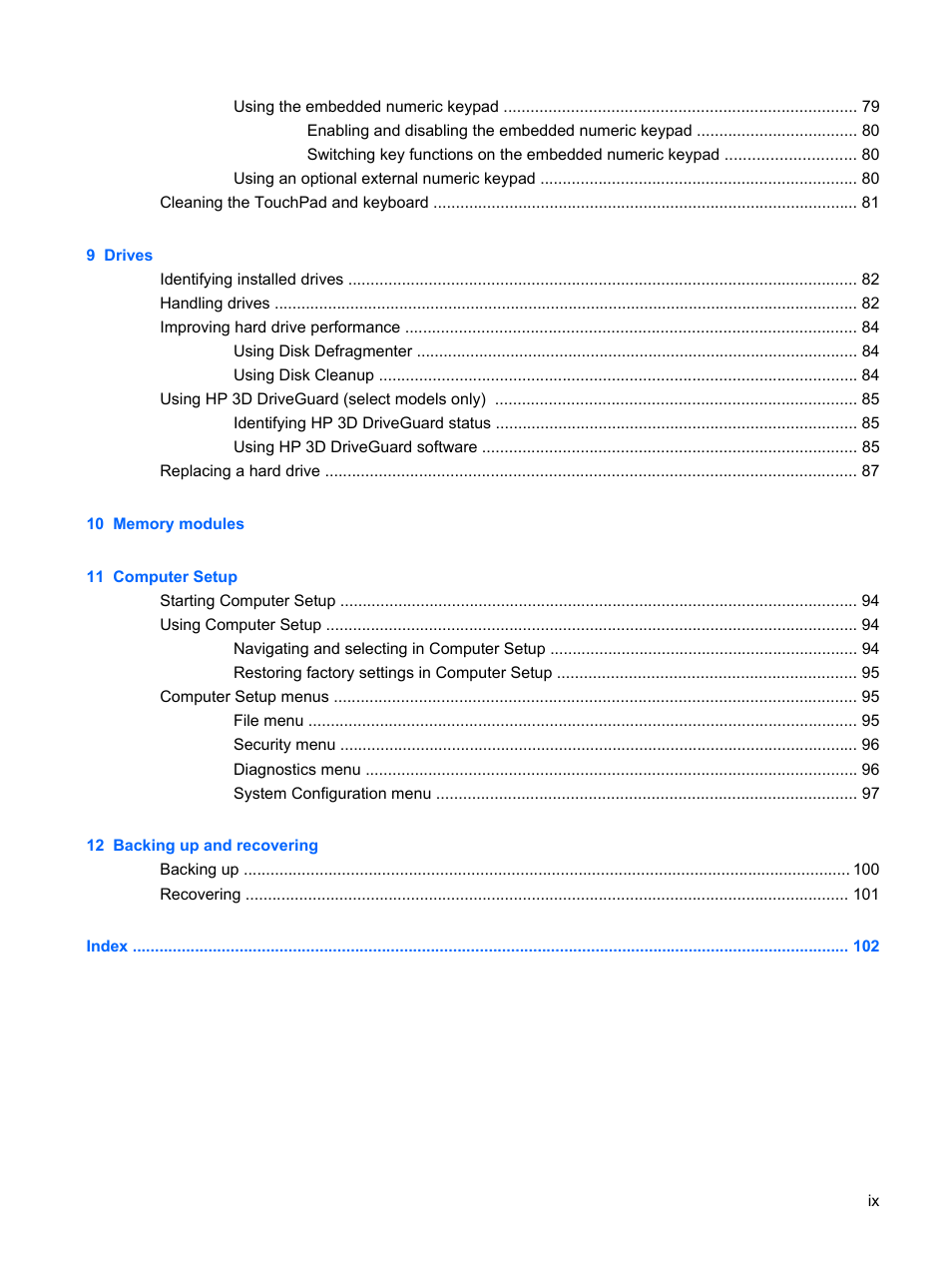 HP Mini 5101 User Manual | Page 9 / 116