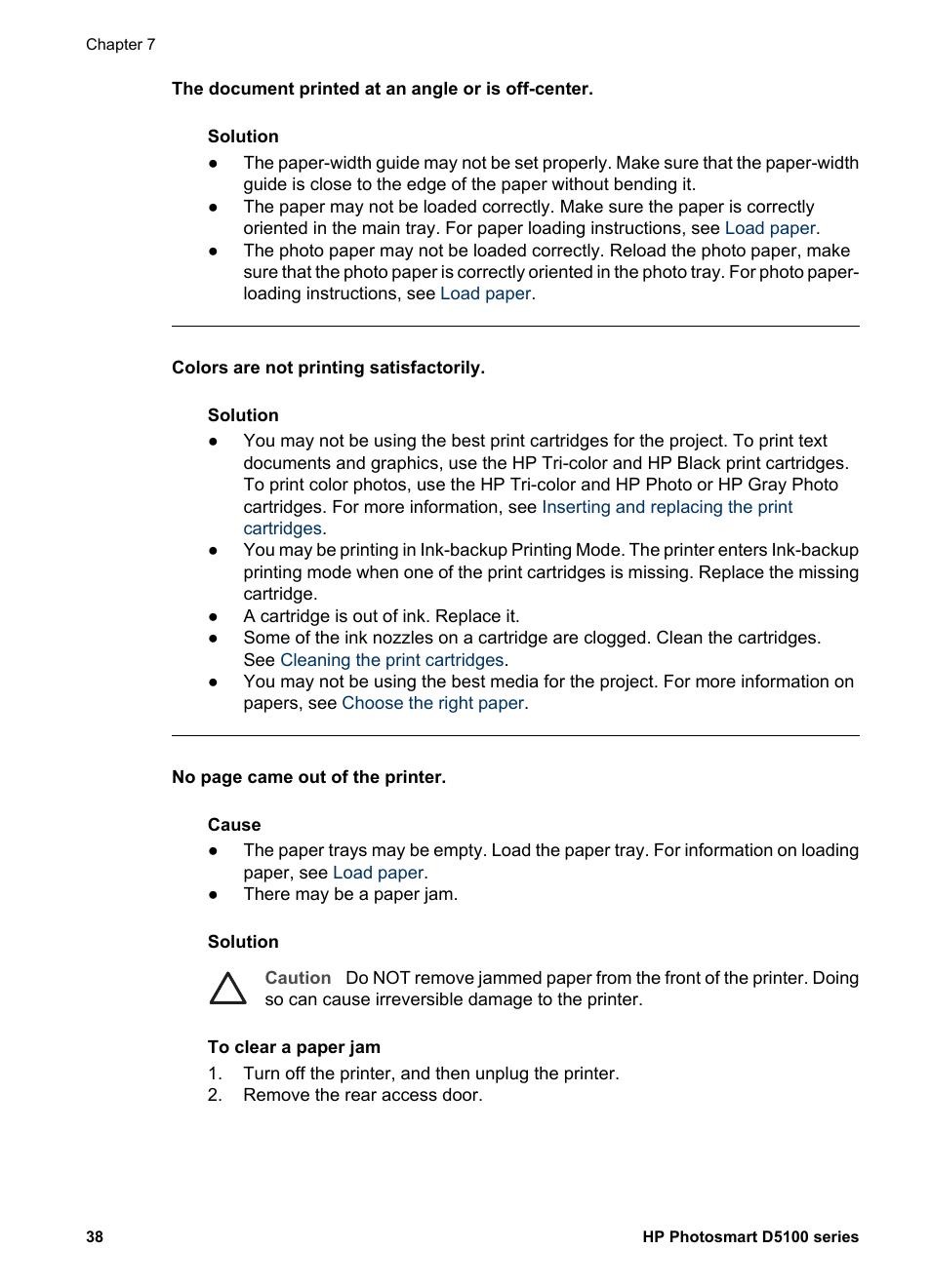 HP Photosmart D5160 Printer User Manual | Page 41 / 59