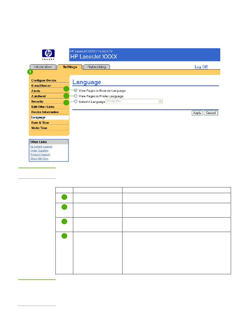 Language | HP LaserJet P3005 Printer series User Manual | Page 43 / 58