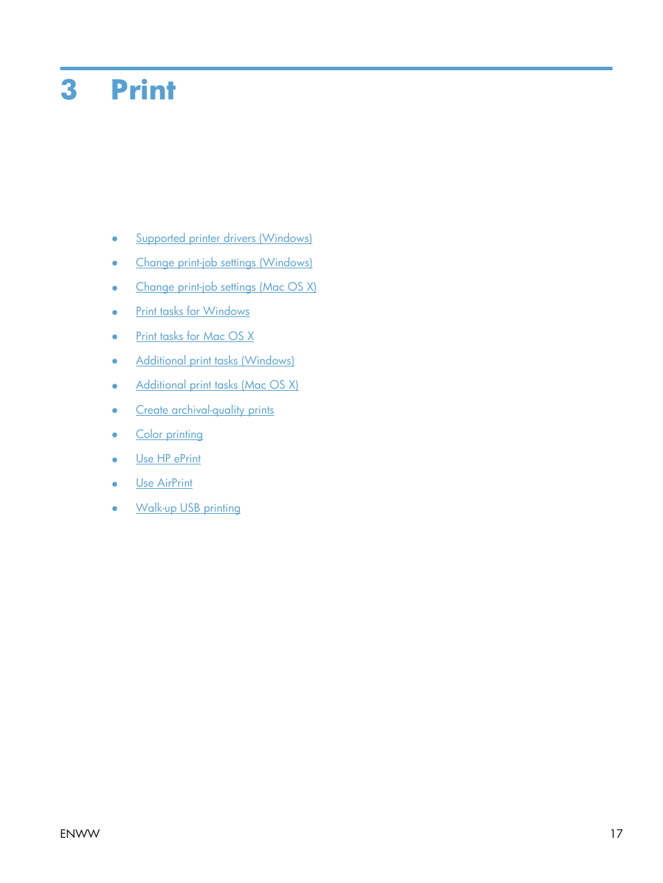 Print, 3 print | HP LaserJet Pro 200 color Printer M251nw User Manual | Page 29 / 146